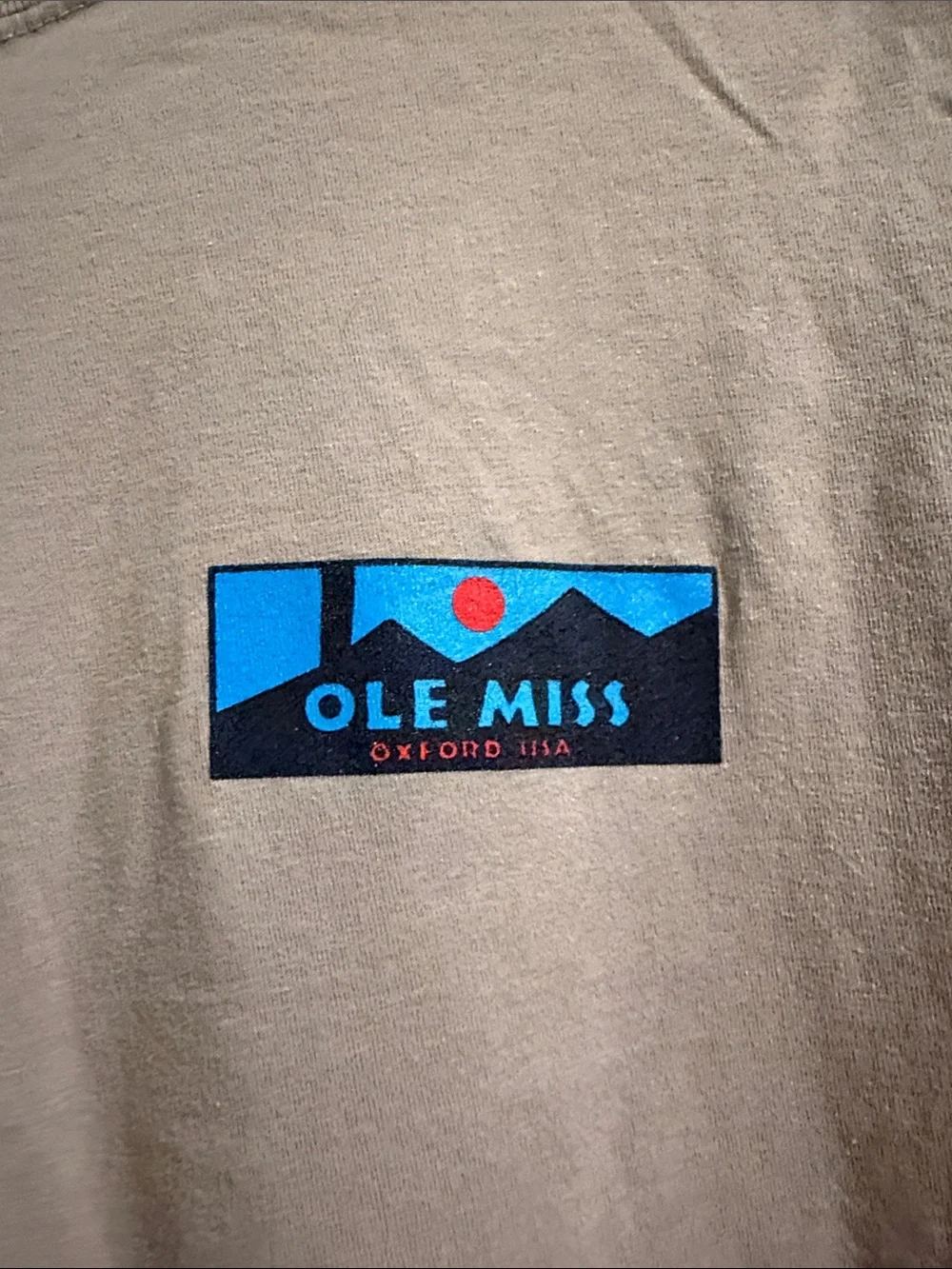 Ole Miss Gray Long-Sleeve Graphic Tee